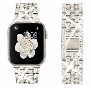 Bing Bands Compatible with Apple Watch 42mm Series 10/41mm/40mm/38mm Silver